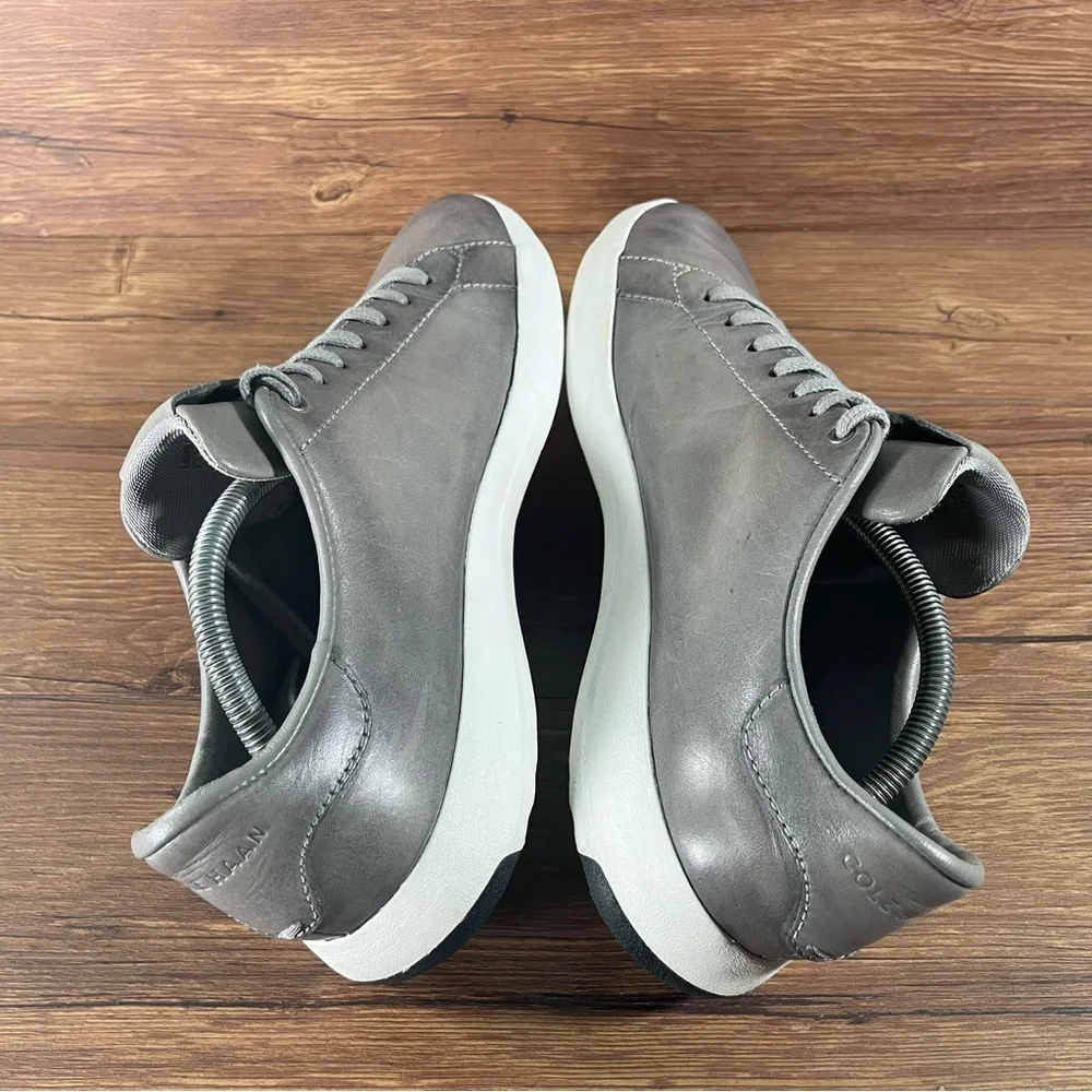 Cole Haan GrandPro Gray Leather Sneakers Men’s Size 10.5 Oxfords Shoes - Picture 3 of 11